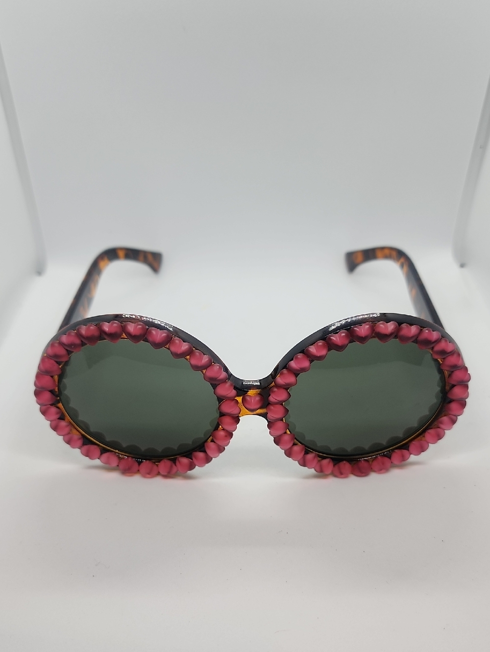 GASOLINE GLAMOUR PINK HEART OF GLASS Round Sunglasses - Women Accessories